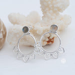 Labradorite or Moonstone Earrings ~ Sterling Silver 925  ~ Gemstone ~ Post ~ Stud ~Handmade ~ Jewelry ~ Gift For Her ~ Maresia ME156A
