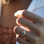 Labradorite Ring~ Gemstone ~ Round~ Stackable~ Natural ~ 18k Gold Plated ~ Jewelry ~ Handmade~February Birthstone ~MR335