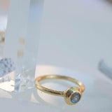 Labradorite Ring~ Gemstone ~ Round~ Stackable~ Natural ~ 18k Gold Plated ~ Jewelry ~ Handmade~February Birthstone ~MR335