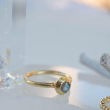 Labradorite Ring~ Gemstone ~ Round~ Stackable~ Natural ~ 18k Gold Plated ~ Jewelry ~ Handmade~February Birthstone ~MR335