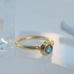 Labradorite Ring~ Gemstone ~ Round~ Stackable~ Natural ~ 18k Gold Plated ~ Jewelry ~ Handmade~February Birthstone ~MR335