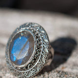 Labradorite Ring ~ Sterling Silver 925 - Maresia Jewelry