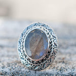 Labradorite Ring ~ Sterling Silver 925 - Maresia Jewelry