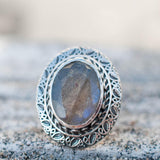 Labradorite Ring ~ Sterling Silver 925 - Maresia Jewelry