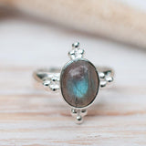 Labradorite Ring ~ Sterling Silver 925 ~ MR017 - Maresia Jewelry