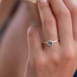 Labradorite Ring ~ Delicate ~ Sterling Silver 925 ~ Handmade ~ Gemstone~Statement ~Everyday~ Hippie~Bohemian~Stackable MR239