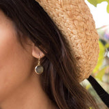 Labradorite Round Earrings ~Gold Vermeil~ ME072 - Maresia Jewelry