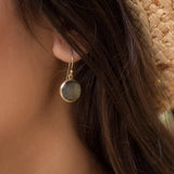 Labradorite Round Earrings ~Gold Vermeil~ ME072 - Maresia Jewelry