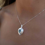 Labradorite, Aqua Chalcedony, Rose Quartz, Moonstone ~ Tear Drop ~ Sterling Silver ~ Charm ~ Layered ~ minimalist ~ delicate MP015