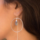 Labradorite Threader Earrings ~ Silver Plated~ ME102 - Maresia Jewelry