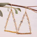 Labradorite Triangle Earrings ~ 14k Gold Filled ~ME055 - Maresia Jewelry