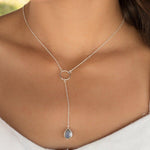 Labradorite Y Necklace ~ Sterling Silver 925 - Maresia Jewelry