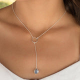 Labradorite Y Necklace ~ Sterling Silver 925 - Maresia Jewelry