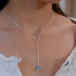Labradorite Y Necklace ~ Sterling Silver 925 - Maresia Jewelry