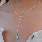 Labradorite Y Necklace ~ Sterling Silver 925 - Maresia Jewelry