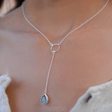 Labradorite Y Necklace ~ Sterling Silver 925 - Maresia Jewelry