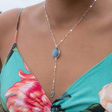 Labradorite Y Necklace ~ Sterling Silver 925 ~ MN010 - Maresia Jewelry