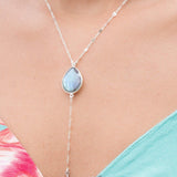 Labradorite Y Necklace ~ Sterling Silver 925 ~ MN010 - Maresia Jewelry