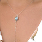 Labradorite Y Necklace ~ Sterling Silver 925 - Maresia Jewelry