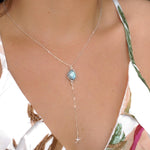Labradorite Y Necklace ~ Sterling Silver 925 - Maresia Jewelry