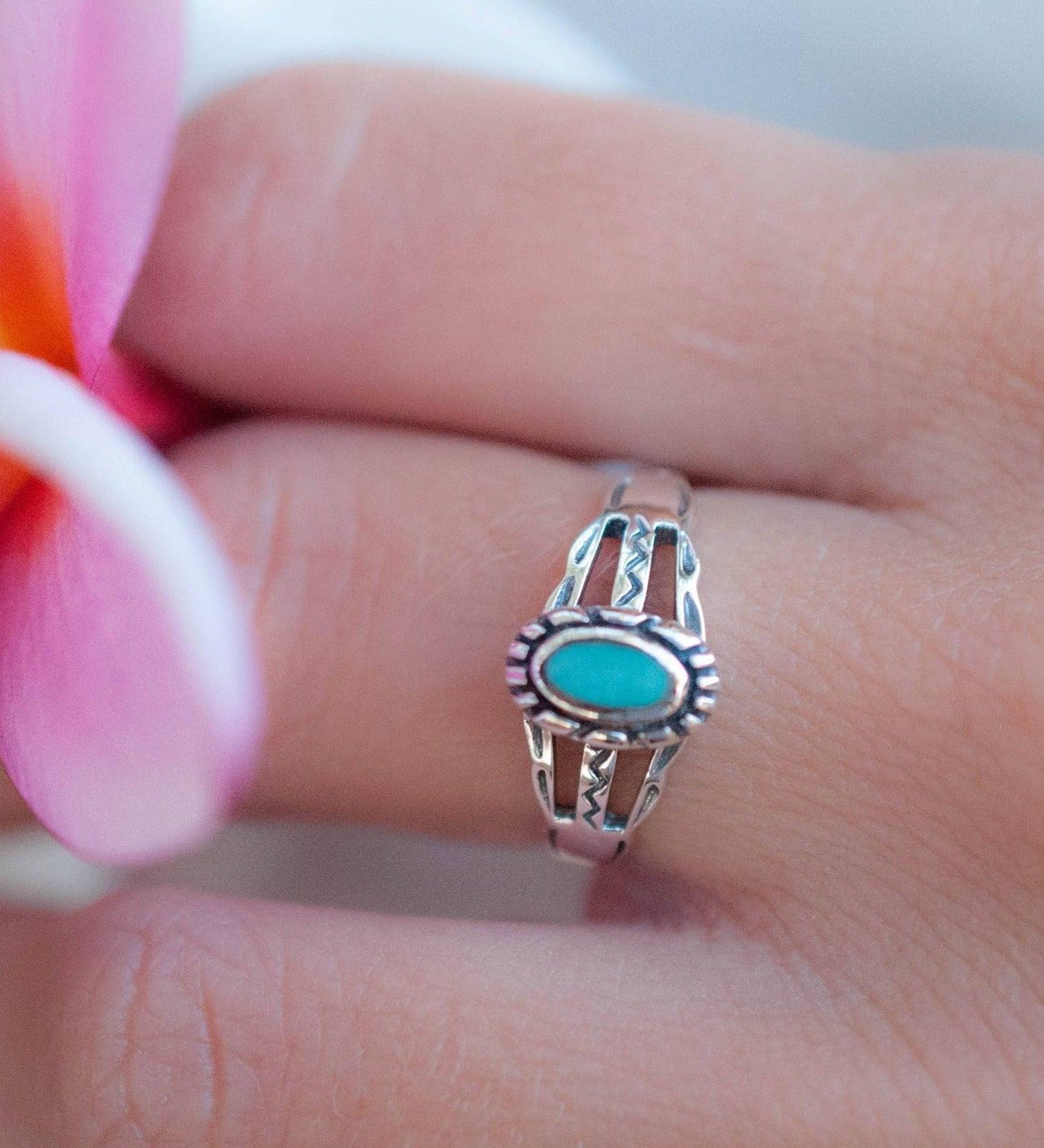 Lapa Turquoise Ring ~Sterling Silver 925~ SMR010 - Maresia Jewelry