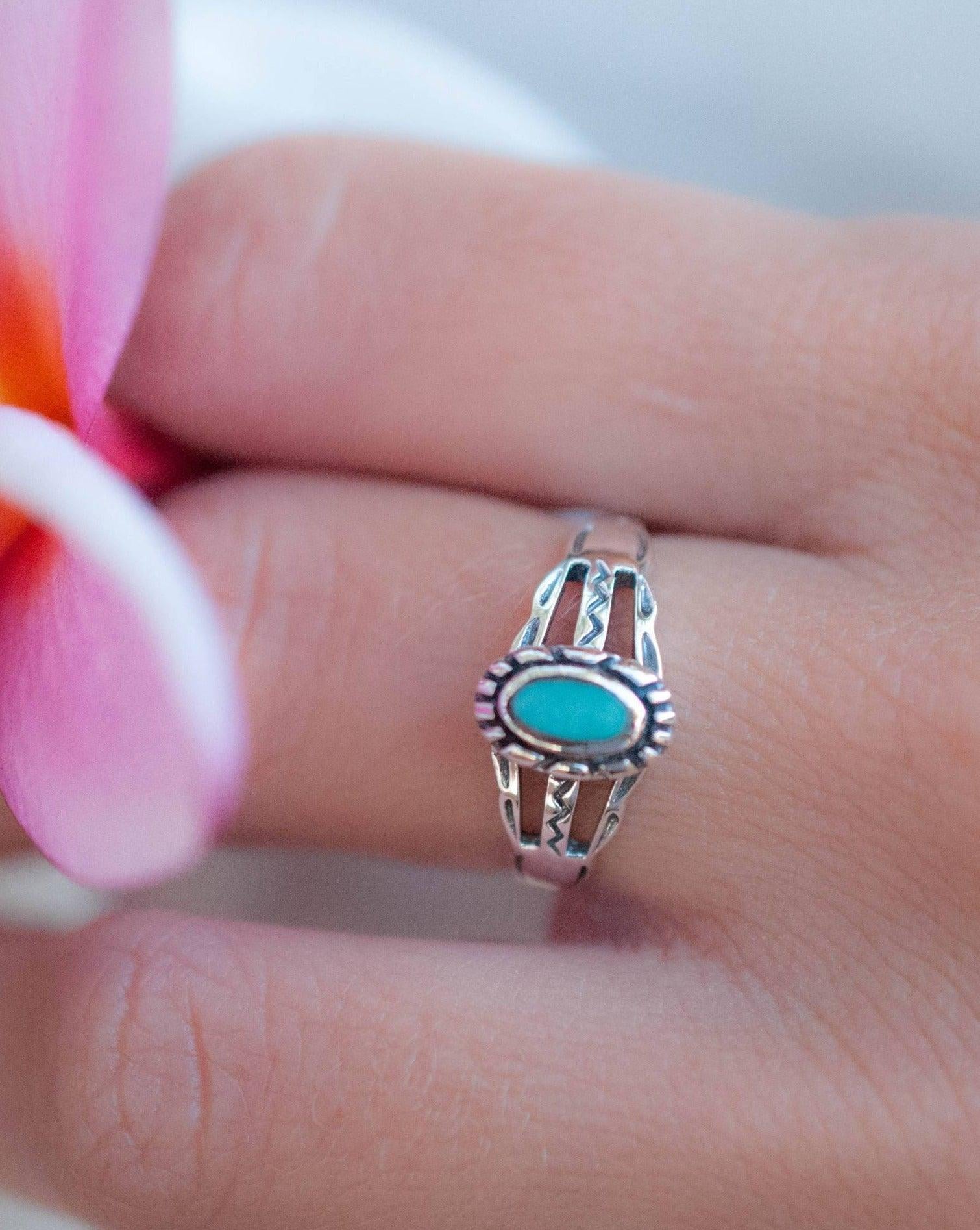Lapa Turquoise Ring ~Sterling Silver 925~ SMR010 - Maresia Jewelry