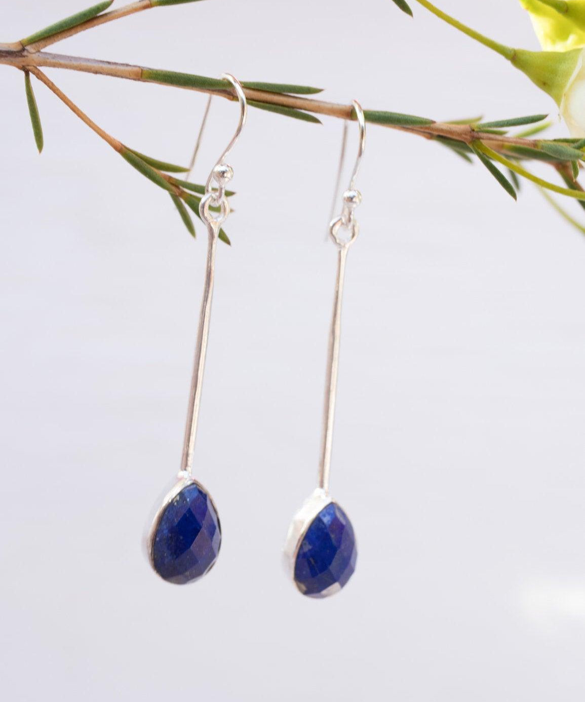 Lapis Lazuli Earrings ~ Sterling Silver 925 ~ ME136 - Maresia Jewelry