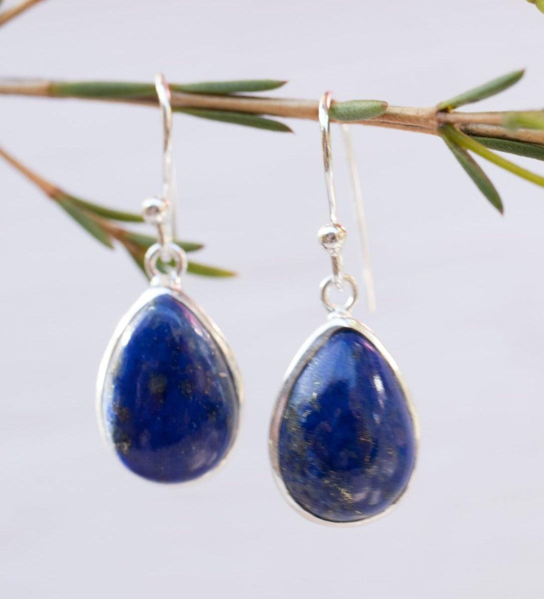 Lapis Lazuli Earrings ~ Sterling Silver 925  ~ ME141 - Maresia Jewelry