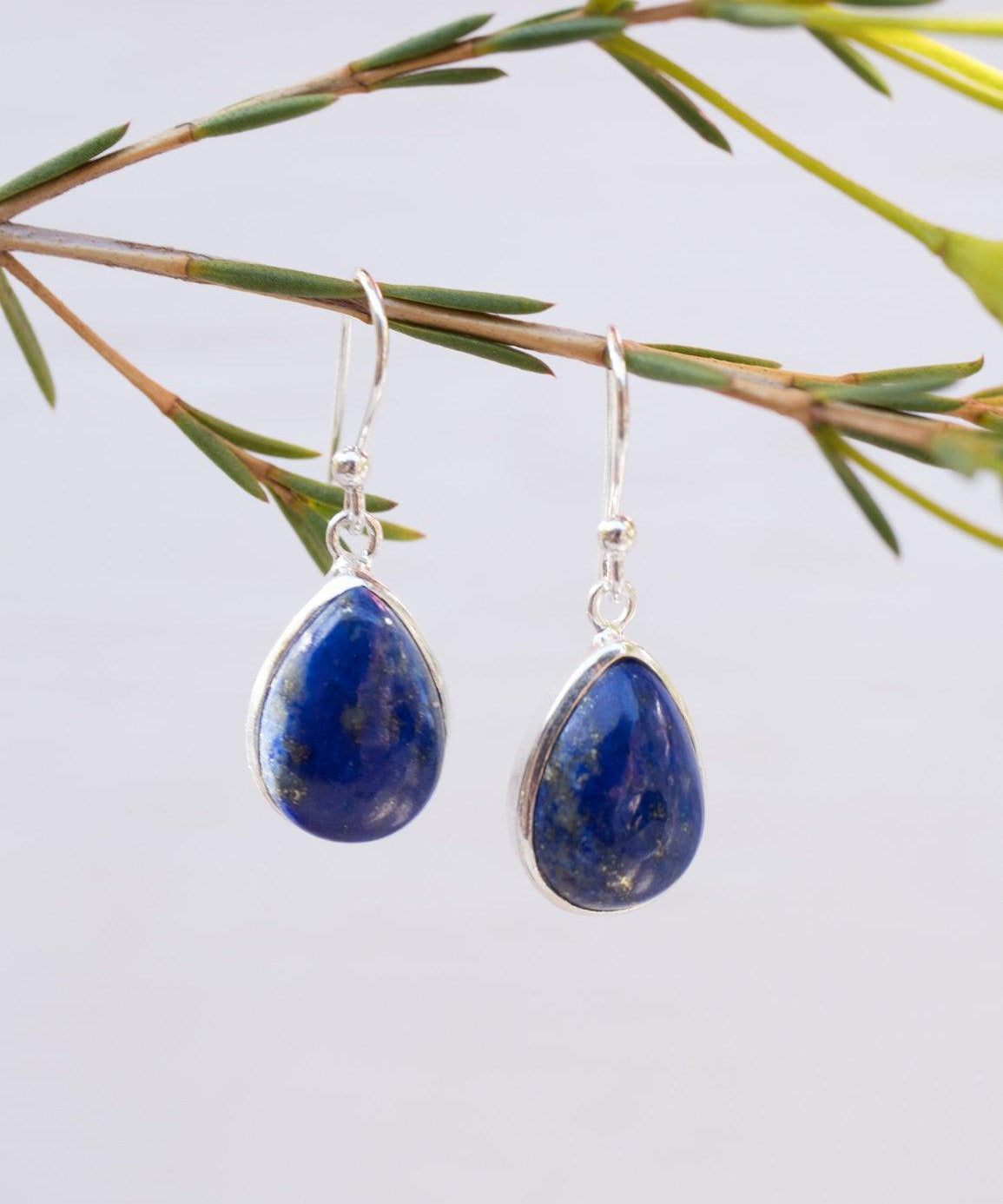 Lapis Lazuli Earrings ~ Sterling Silver 925  ~ ME141 - Maresia Jewelry