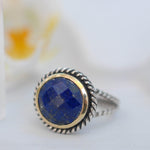 Lapis Lazuli Ring ~ Sterling Silver 925 and Gold Vermeil ~MR169 - Maresia Jewelry