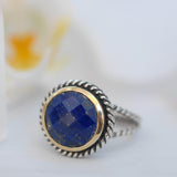 Lapis Lazuli Ring ~ Sterling Silver 925 and Gold Vermeil ~MR169 - Maresia Jewelry