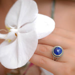 Lapis Lazuli Ring ~ Sterling Silver 925 and Gold Vermeil ~MR169 - Maresia Jewelry