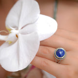 Lapis Lazuli Ring ~ Sterling Silver 925 and Gold Vermeil ~MR169 - Maresia Jewelry