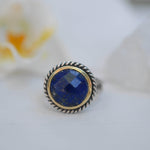 Lapis Lazuli Ring ~ Sterling Silver 925 and Gold Vermeil ~MR169 - Maresia Jewelry