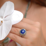 Lapis Lazuli Ring ~ Sterling Silver 925 and Gold Vermeil ~MR169 - Maresia Jewelry