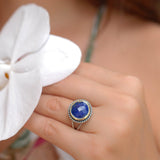 Lapis Lazuli Ring ~ Sterling Silver 925 and Gold Vermeil ~MR169 - Maresia Jewelry