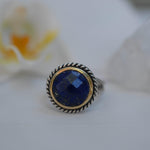 Lapis Lazuli Ring ~ Sterling Silver 925 and Gold Vermeil ~MR169 - Maresia Jewelry