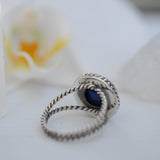 Lapis Lazuli Ring ~ Sterling Silver 925 and Gold Vermeil ~MR169 - Maresia Jewelry