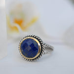 Lapis Lazuli Ring ~ Sterling Silver 925 and Gold Vermeil ~MR169 - Maresia Jewelry