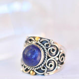 Lapis Lazuli Ring ~ Sterling Silver 925 ~ SMR151 - Maresia Jewelry