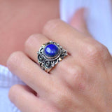 Lapis Lazuli Ring ~ Sterling Silver 925 ~ SMR151 - Maresia Jewelry
