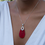 Lara Pendant ~ Mother of Pearl or Coral ~ Sterling Silver 925 ~ SMP004 - Maresia Jewelry
