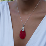 Lara Pendant ~ Mother of Pearl or Coral ~ Sterling Silver 925 ~ SMP004 - Maresia Jewelry