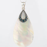 Lara Pendant ~ Mother of Pearl  or Coral ~ Sterling Silver 925 - Maresia Jewelry