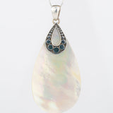 Lara Pendant ~ Mother of Pearl  or Coral ~ Sterling Silver 925 - Maresia Jewelry