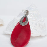 Lara Pendant ~ Mother of Pearl  or Coral ~ Sterling Silver 925 - Maresia Jewelry