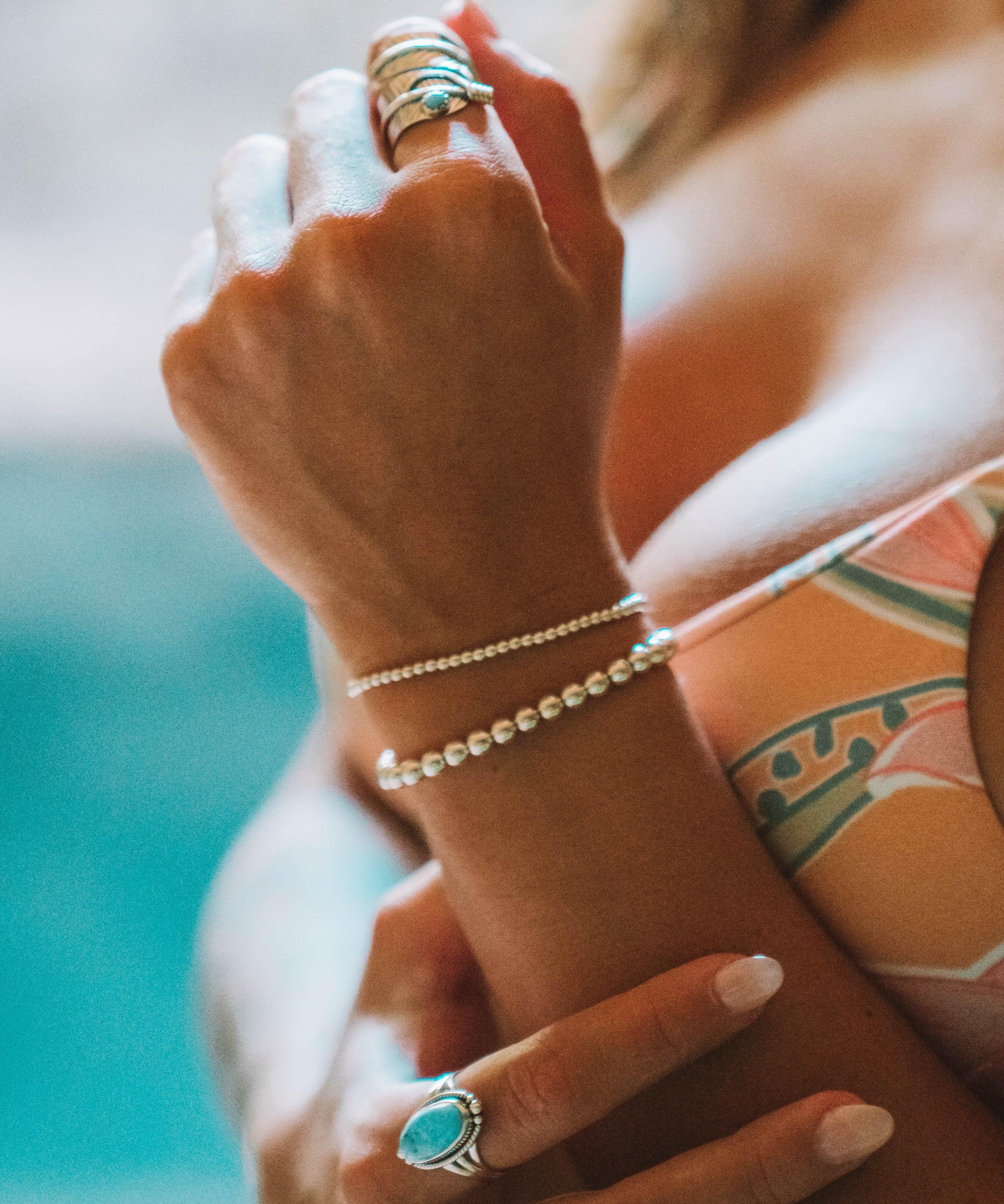 Large Beads Sterling Silver or Gold Filled Bracelet ~ MB010 - Maresia Jewelry