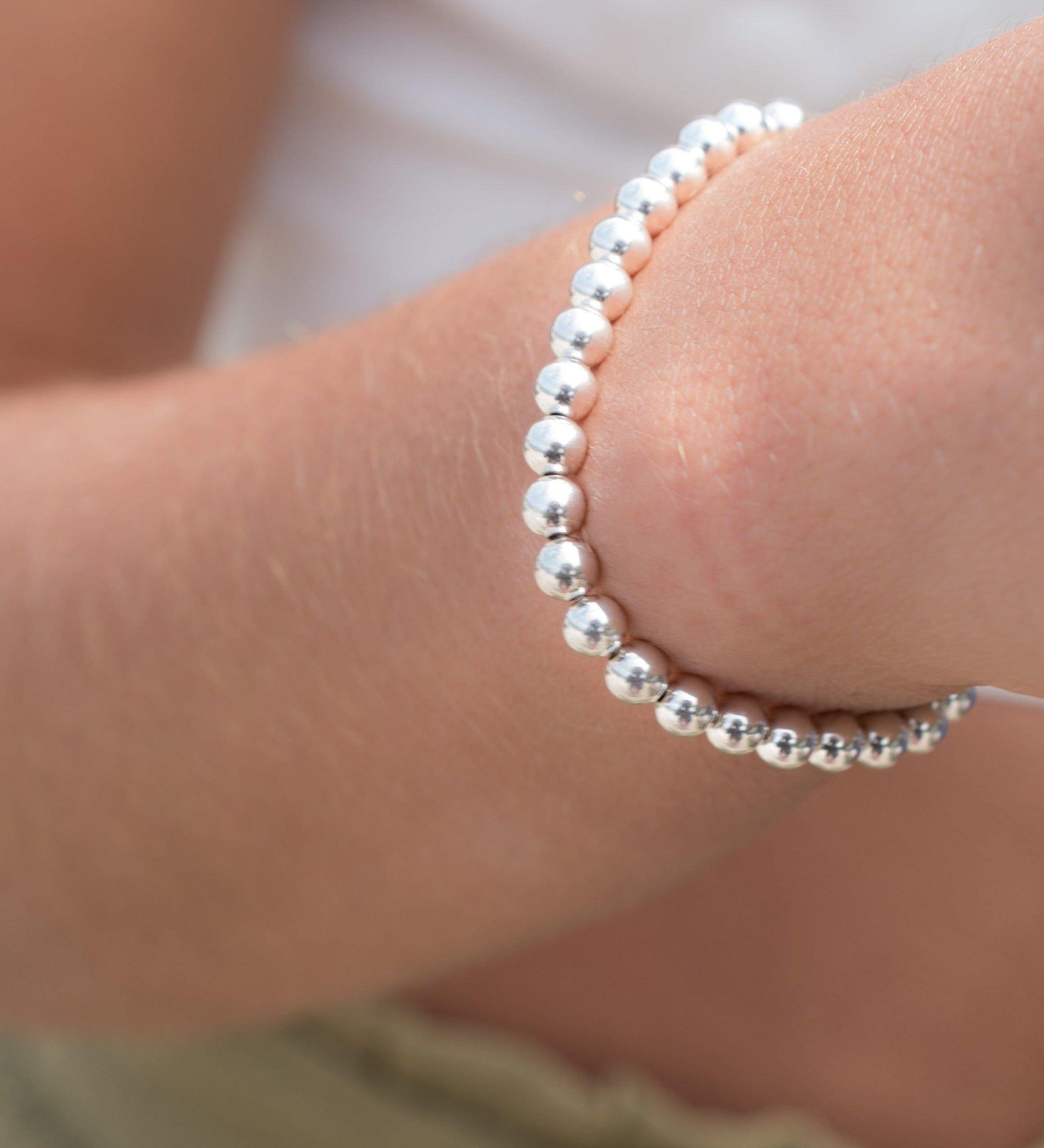 Large Beads Sterling Silver or Gold Filled Bracelet ~ MB010 - Maresia Jewelry