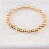 Sterling Silver or Gold Filled Bead Bracelet ~ Elastic Bracelet ~ Handmade ~ Hippie ~Bohemian ~Jewelry ~Stackable ~ MB010