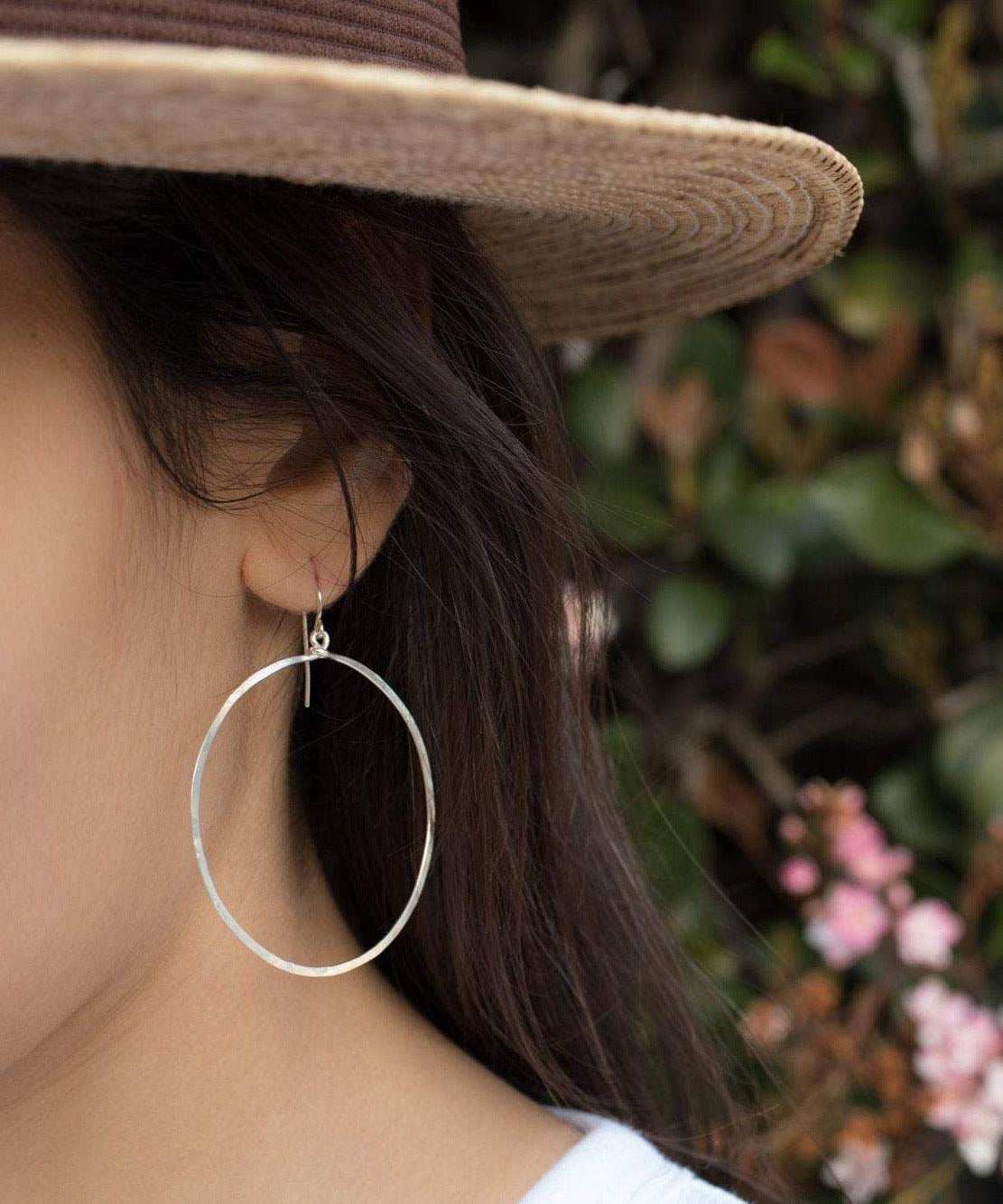 Large  Circle Earrings ~Sterling Silver 925~ ME129 - Maresia Jewelry